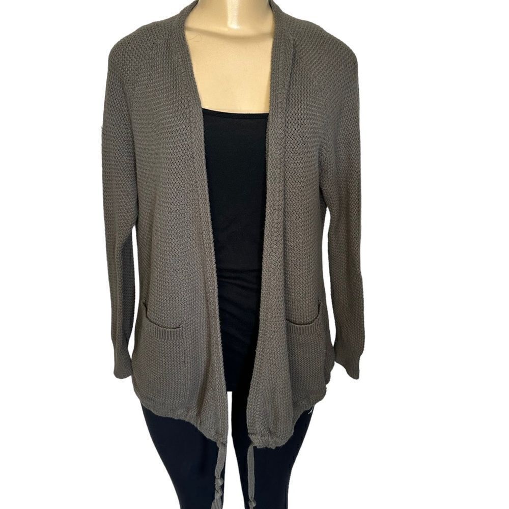 MADEWELL Palisades Highland Long Line Olive Green Knit Cardigan Size small